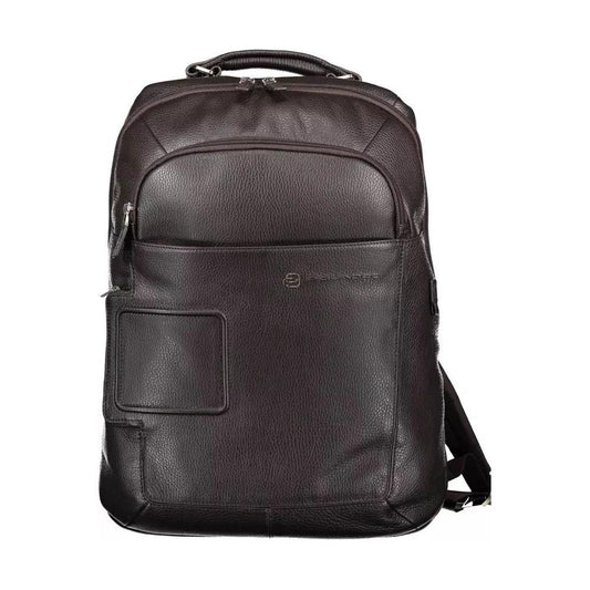 Piquadro | Elegant Brown Tech-Savvy Backpack| McRichard Designer Brands   