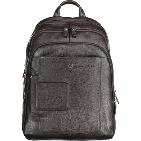 Piquadro | Elegant Leather Backpack with Laptop Compartment| McRichard Designer Brands   
