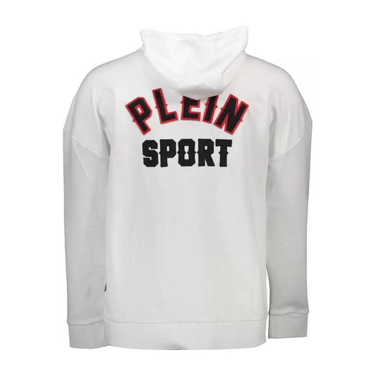 Plein Sport | Contrast Detail Zip-Up Hoodie with Logo| McRichard Designer Brands   