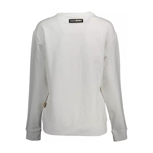 Plein Sport Elegant Long-Sleeved Sweatshirt with Logo Appliqué elegant-long-sleeved-sweatshirt-with-logo-applique