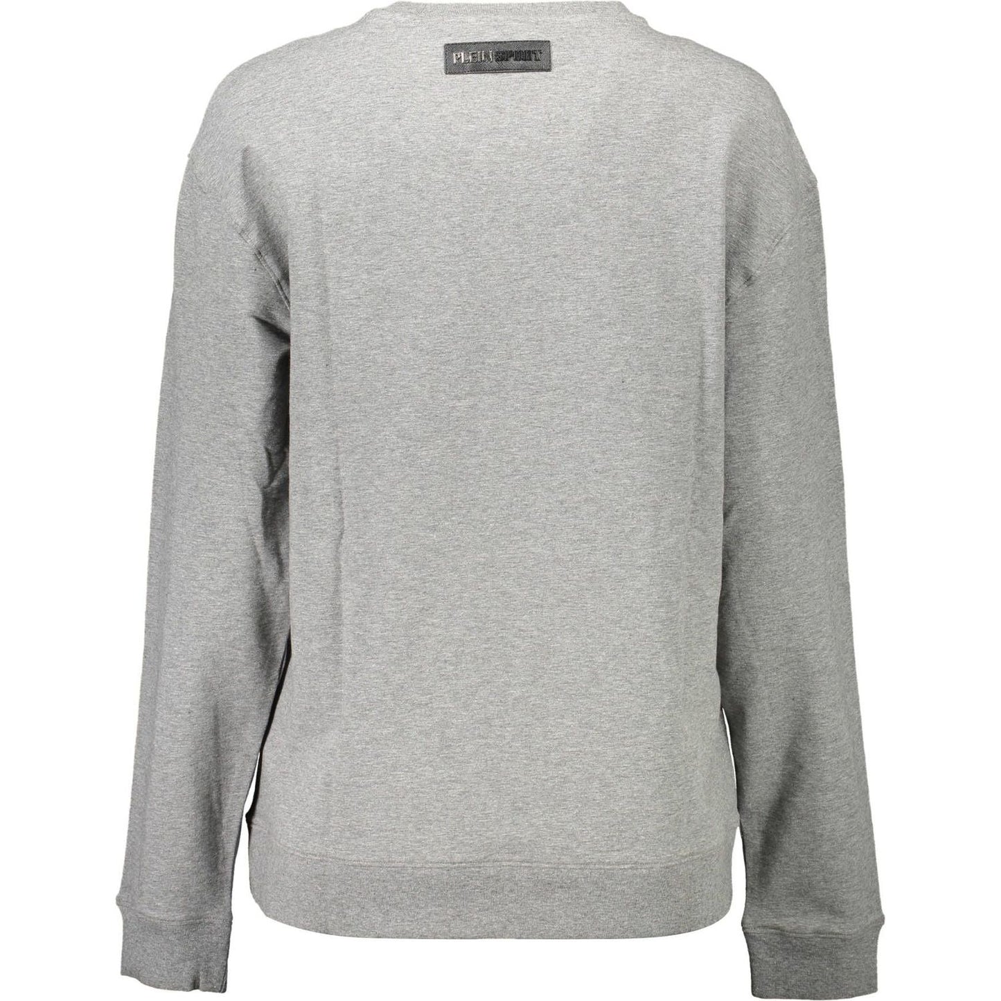 Plein Sport Chic Gray Contrast Detail Sweatshirt chic-gray-contrast-detail-sweatshirt