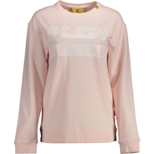 Plein Sport Chic Pink Contrast Detail Sweatshirt chic-pink-contrast-detail-sweatshirt