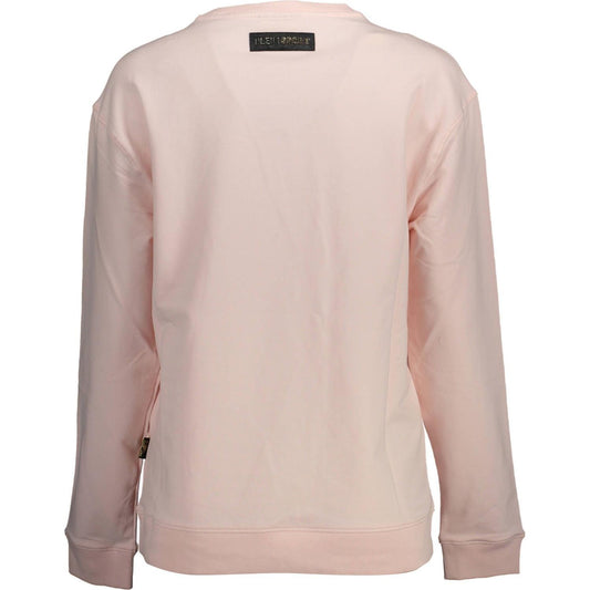 Chic Pink Contrast Detail Sweatshirt