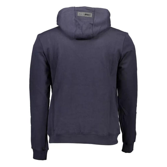 Plein Sport Electric Blue Contrast Hoodie with Logo Detail electric-blue-contrast-hoodie-with-logo-detail