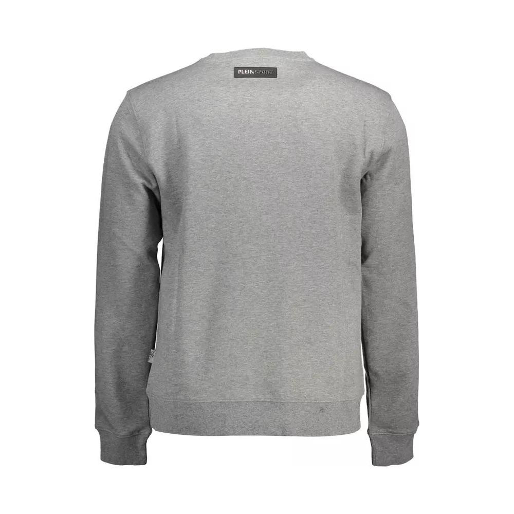 Plein Sport Sophisticated Gray Long-Sleeve Sweatshirt sophisticated-gray-long-sleeve-sweatshirt
