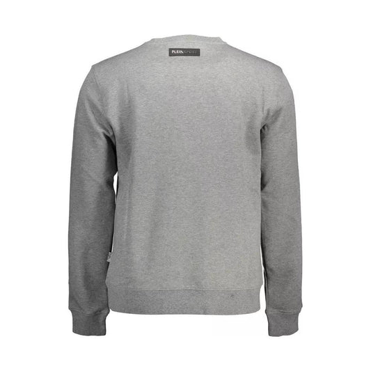Plein Sport | Sophisticated Gray Long-Sleeve Sweatshirt| McRichard Designer Brands   