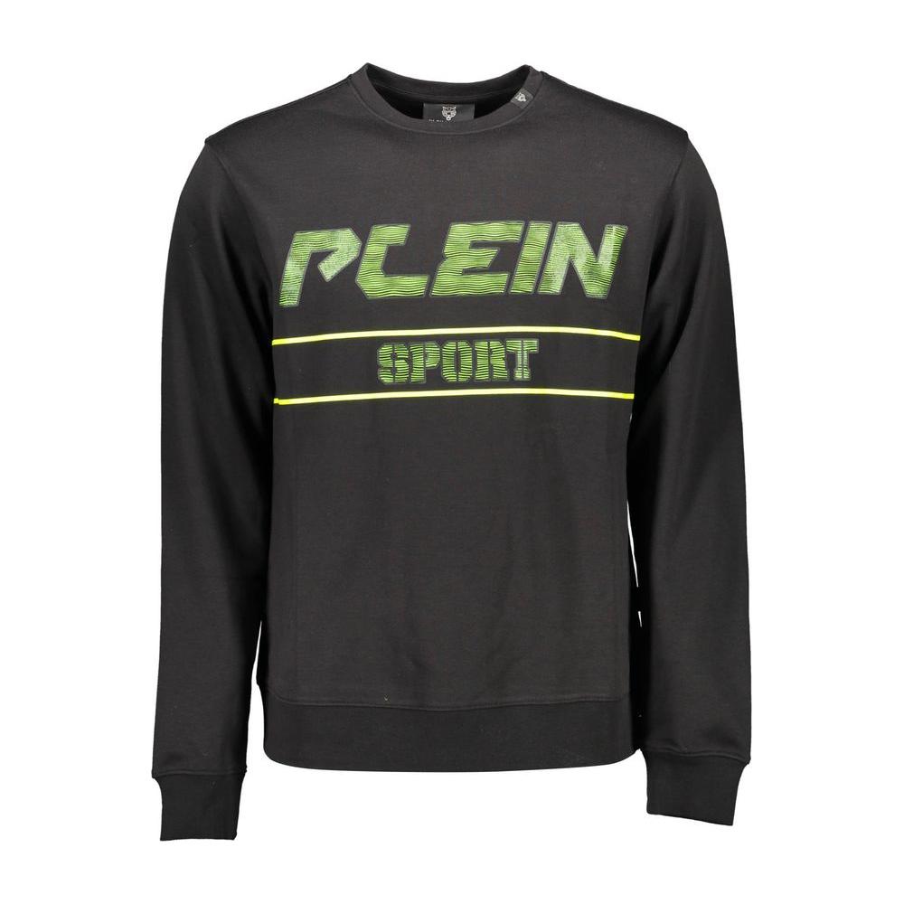 Plein Sport Sleek Long-Sleeve Sweatshirt with Contrast Details sleek-long-sleeve-sweatshirt-with-contrast-details