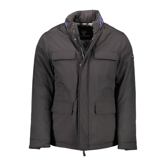 Plein Sport Black Polyester Jacket black-polyester-jacket-3