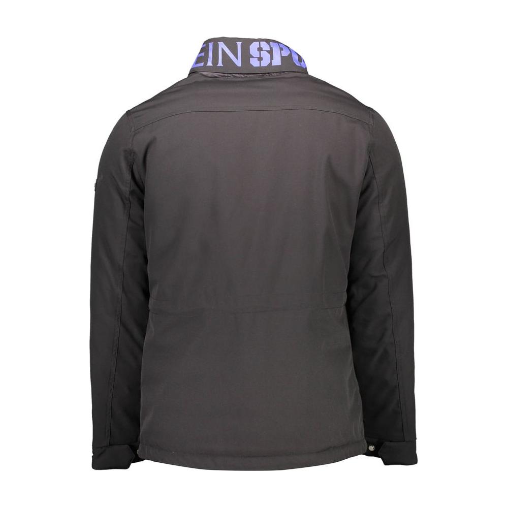 Plein Sport Black Polyester Jacket black-polyester-jacket-3