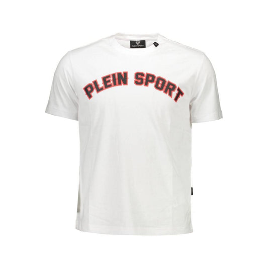 Sporty Elegance White Cotton T-Shirt