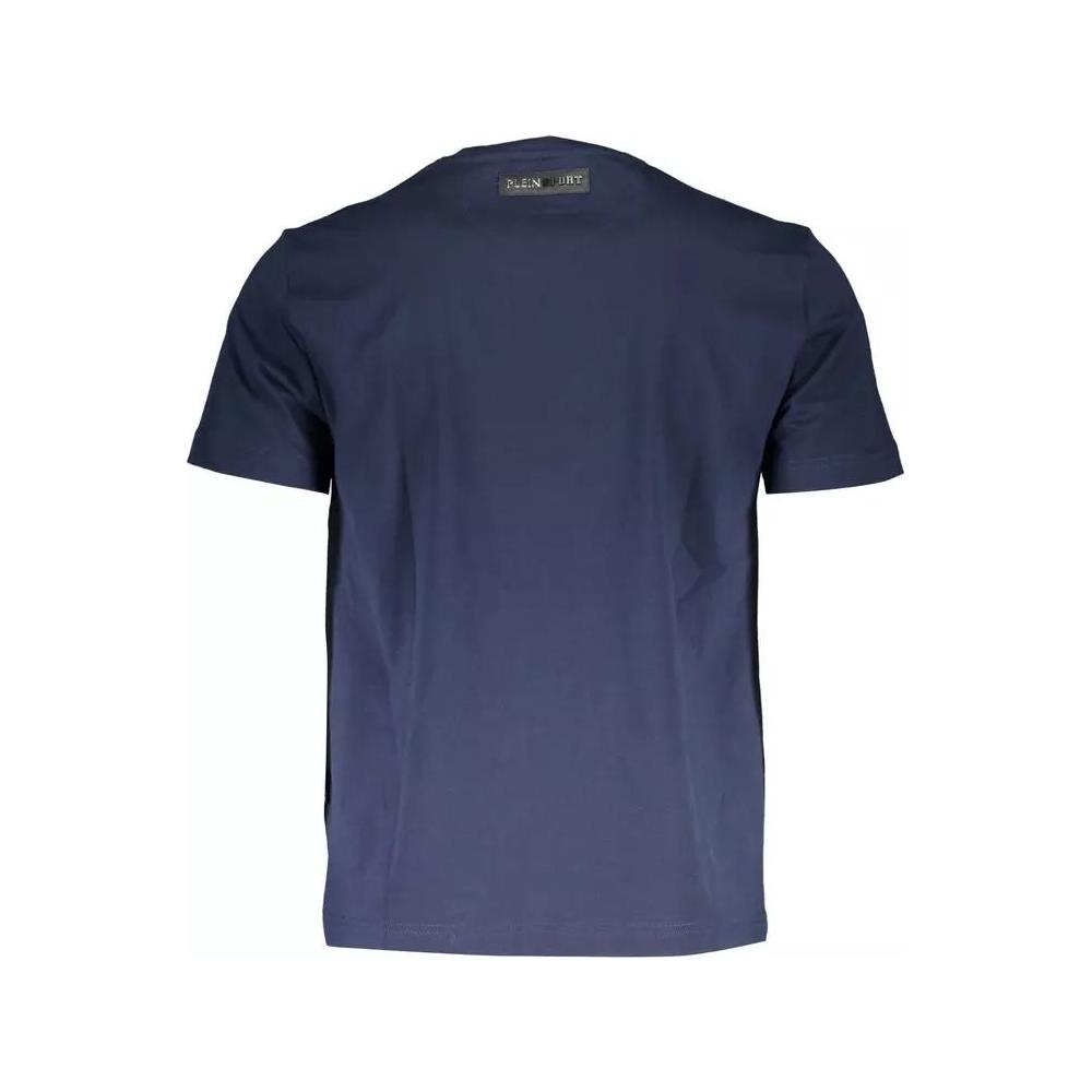 Plein Sport V-Neck Logo Print Cotton T-Shirt v-neck-logo-print-cotton-t-shirt