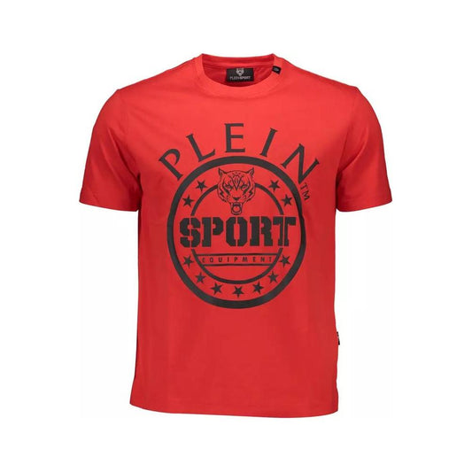 Plein Sport | Chic Pink Logo Tee with Contrasting Details| McRichard Designer Brands   