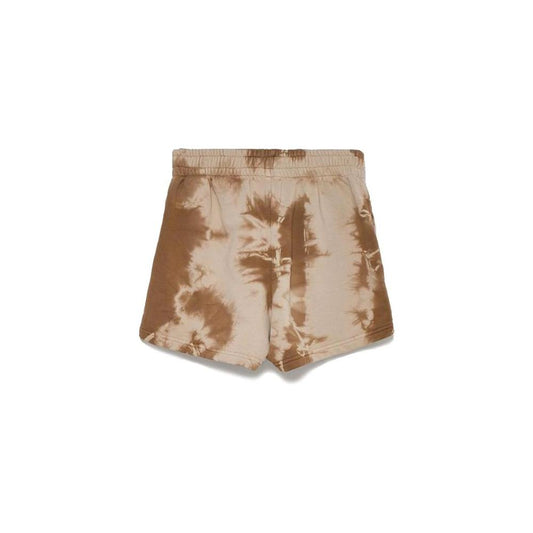 Chic Brown Printed Cotton Shorts