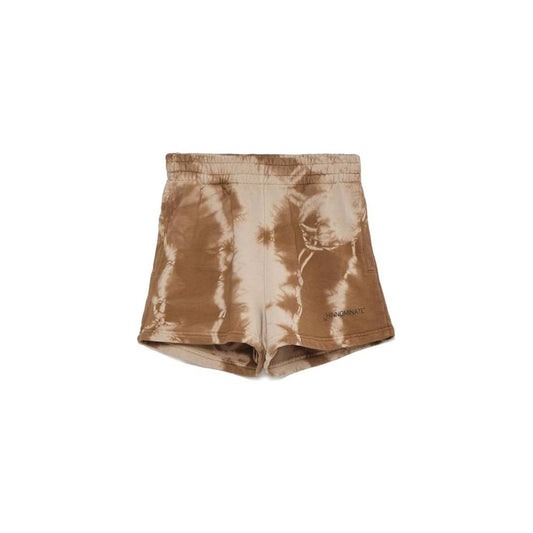 Hinnominate Chic Brown Printed Cotton Shorts brown-cotton-short-1