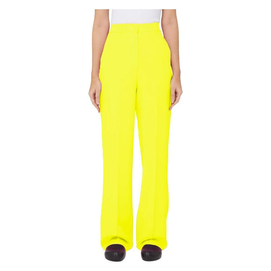 Hinnominate Elegant Soft Yellow Trousers yellow-polyester-jeans-pant