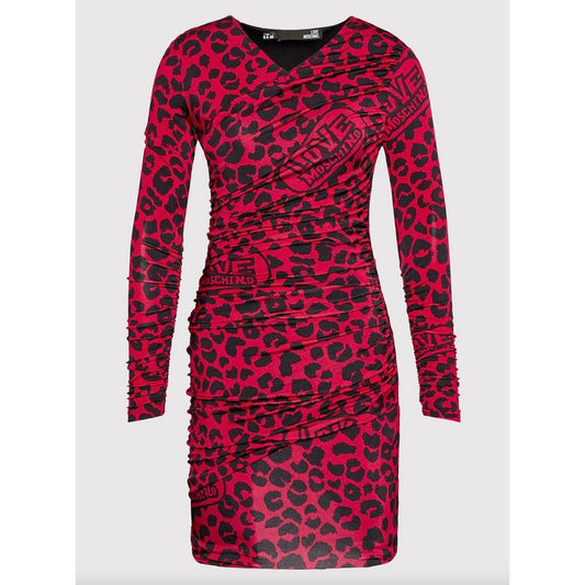 Love MoschinoChic Leopard Texture Dress in Pink and BlackMcRichard Designer Brands£239.00