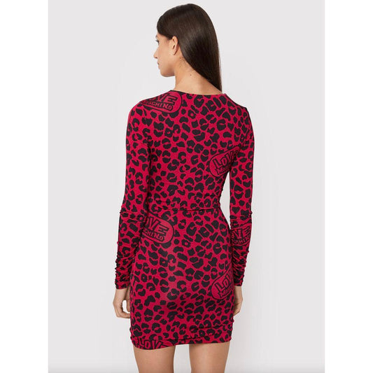 Love MoschinoChic Leopard Texture Dress in Pink and BlackMcRichard Designer Brands£239.00