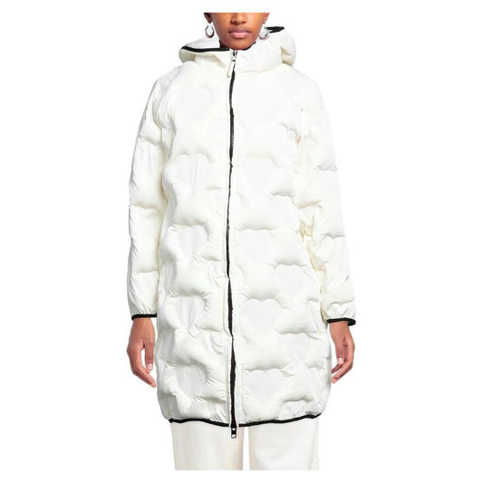 Love Moschino Chic Quilted Heart Long Down Jacket white-polyester-jackets-coat-15