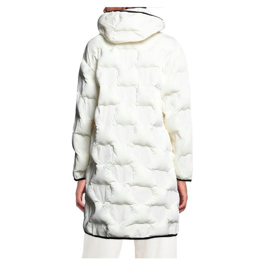 Love Moschino Chic Quilted Heart Long Down Jacket white-polyester-jackets-coat-15
