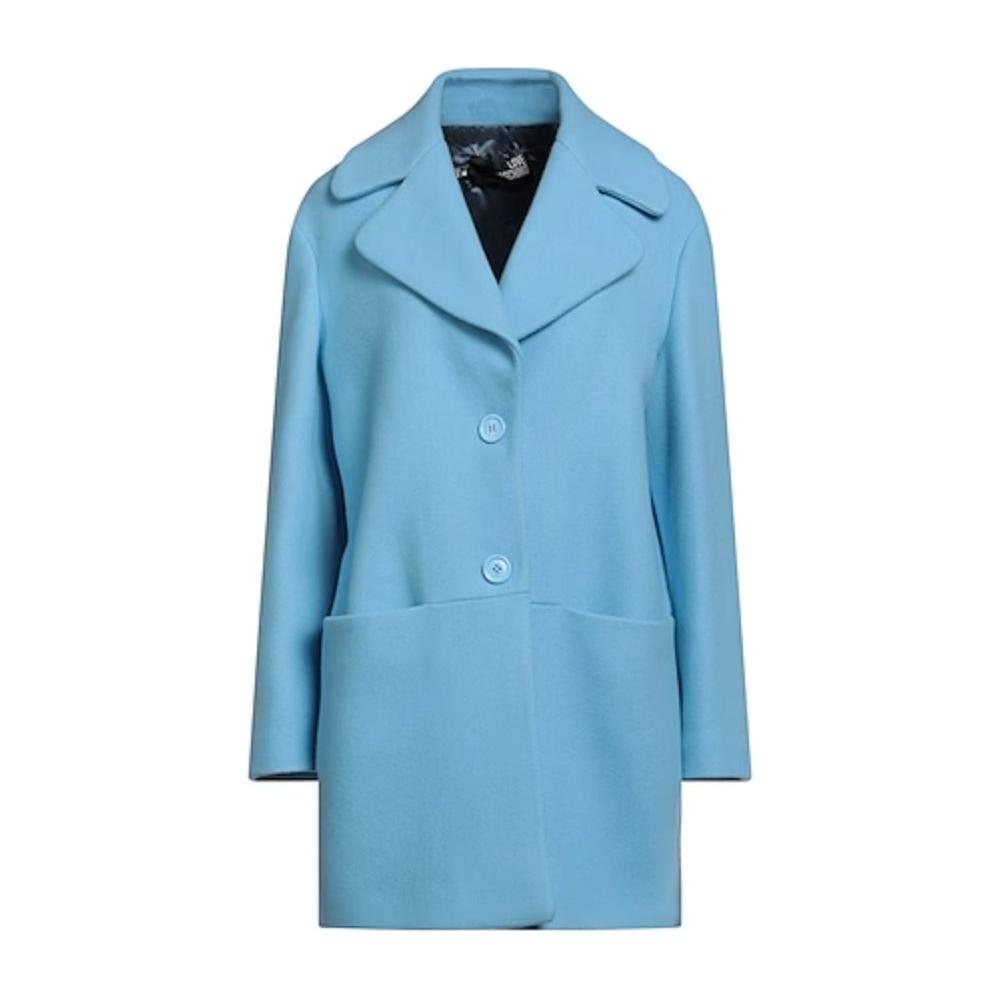 Love Moschino Elegant Light Blue Wool Coat elegant-light-blue-wool-coat