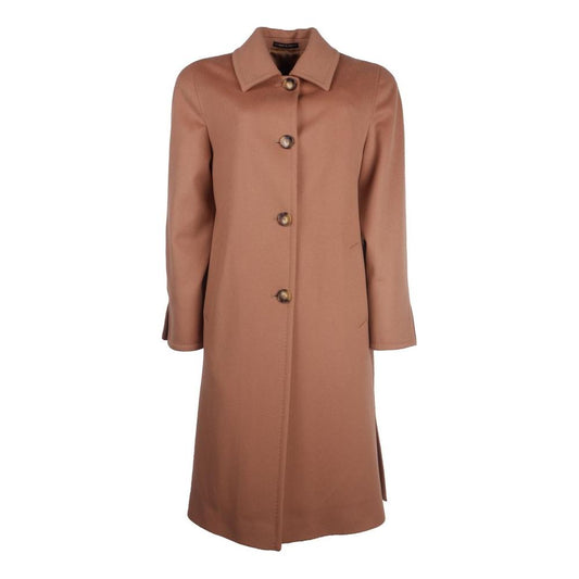 Made in Italy Chic Beige Virgin Wool Coat beige-jackets-coat-3