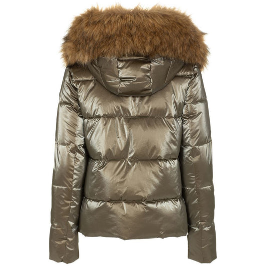 ImperfectEco-Fur Hooded Down Jacket in BrownMcRichard Designer Brands£159.00