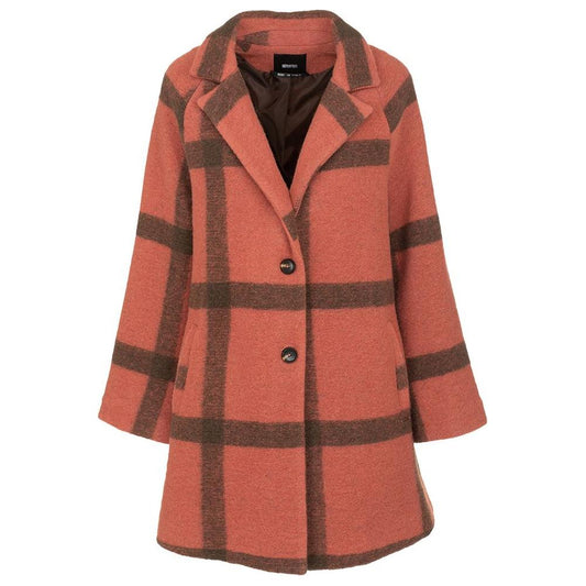 Chic Pink Wool-Blend Imperfect Coat