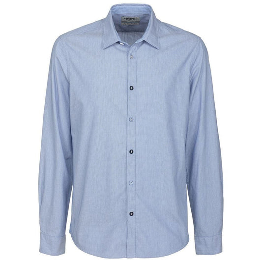Fred Mello Chic Blue Dot Patterned Button-Up Shirt chic-blue-dot-patterned-button-up-shirt