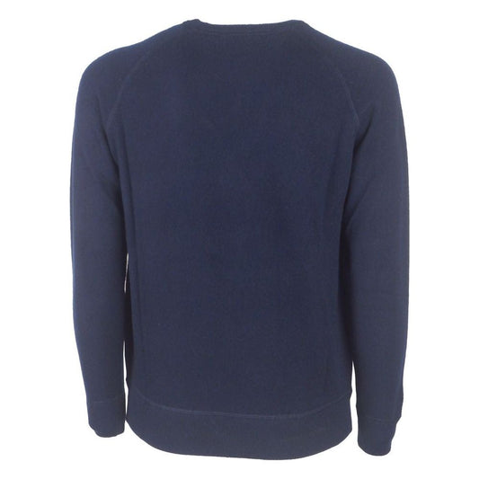 Elegant Dark Blue Cashmere Sweater