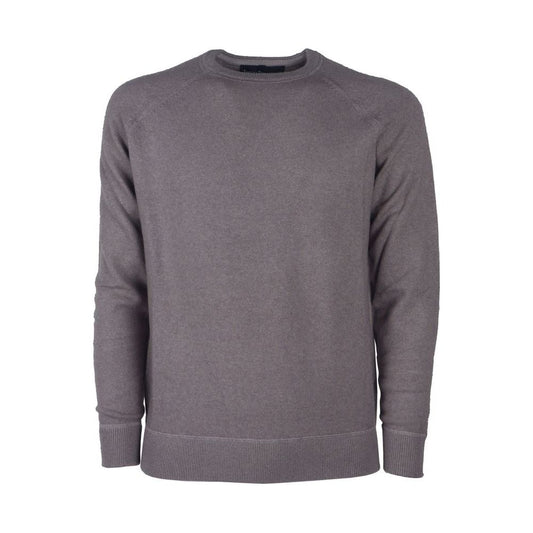 Emilio Romanelli Elegant Gray Cashmere Crew Neck Sweater elegant-gray-cashmere-crew-neck-sweater