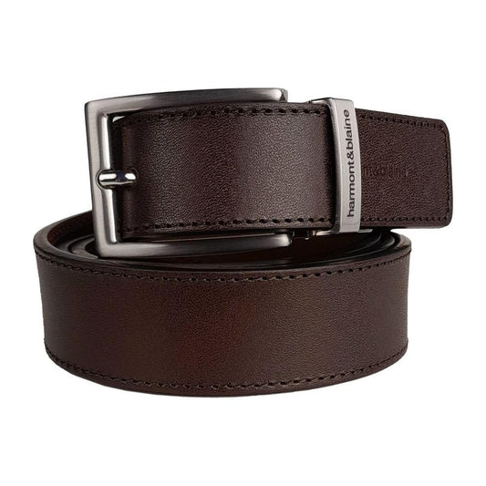 Harmont & Blaine Reversible Calfskin Leather Belt - Dual Style Luxury brown-leather-di-calfskin-belt-1