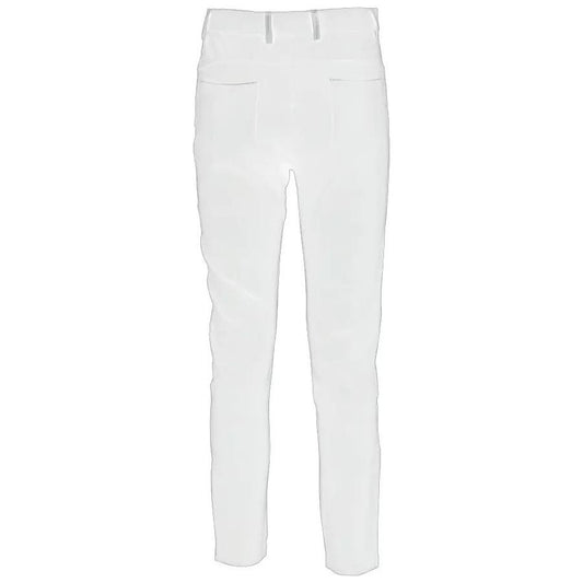 Yes Zee Chic White Slim-Fit Milano Stitch Trousers chic-white-slim-fit-milano-stitch-trousers