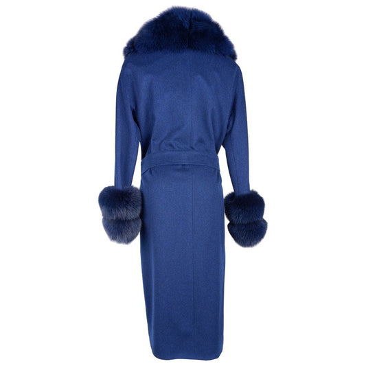Made in ItalyElegant Wool Coat with Luxe Fox Fur TrimMcRichard Designer Brands£1799.00
