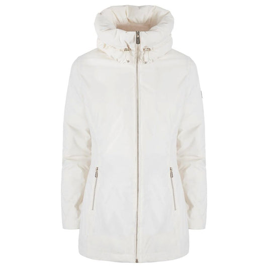 Yes Zee Chic White High Collar Down Jacket chic-white-high-collar-down-jacket