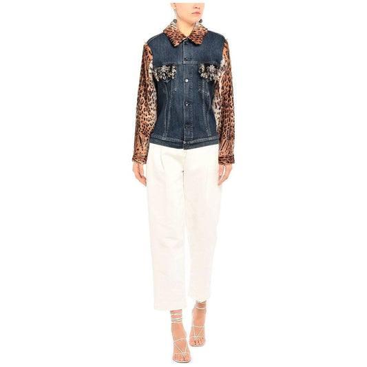 Dolce & GabbanaElegant Denim Fur-Lined Jacket with GemstonesMcRichard Designer Brands£1789.00