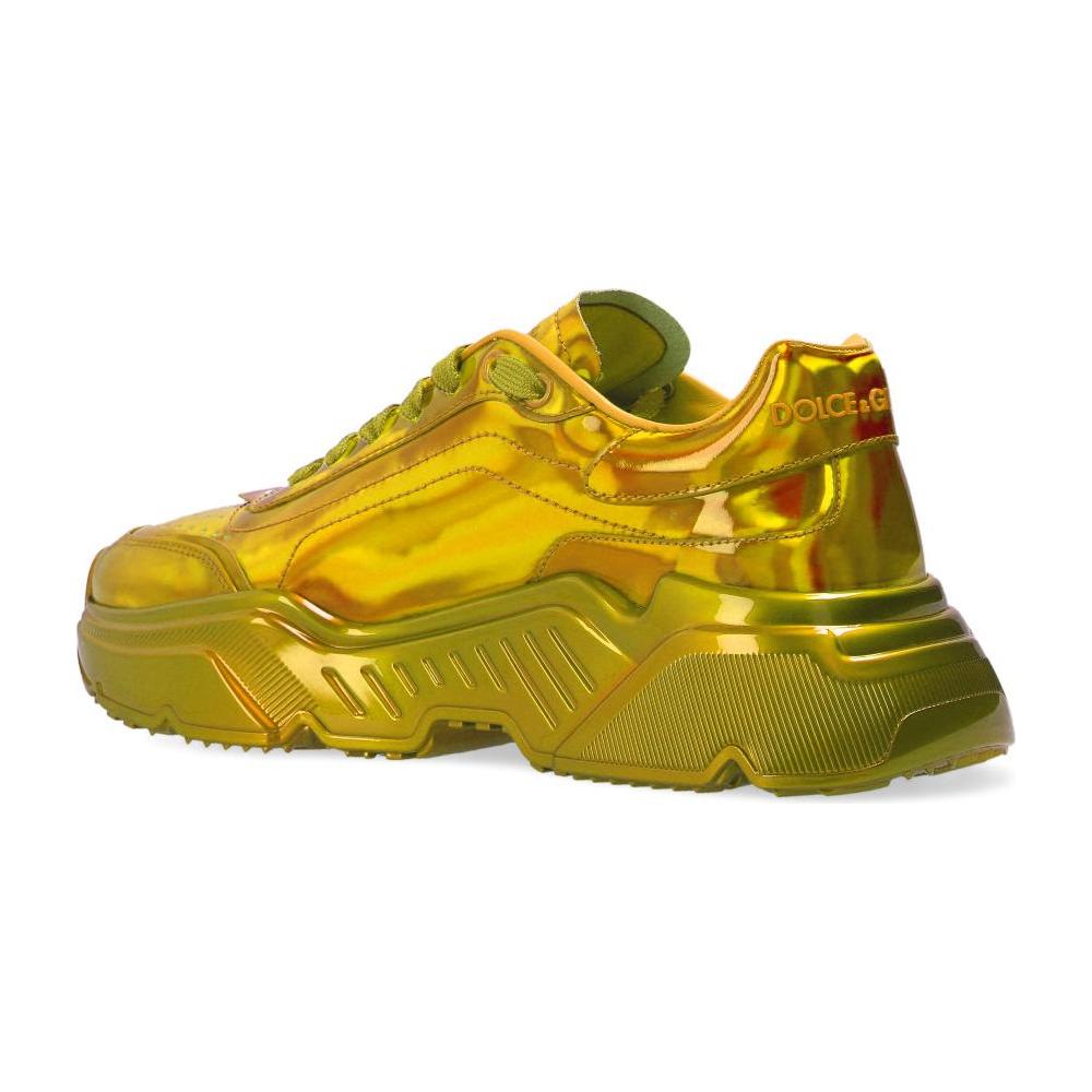 Dolce & Gabbana Neon Yellow High-Top Calfskin Sneakers neon-yellow-high-top-calfskin-sneakers