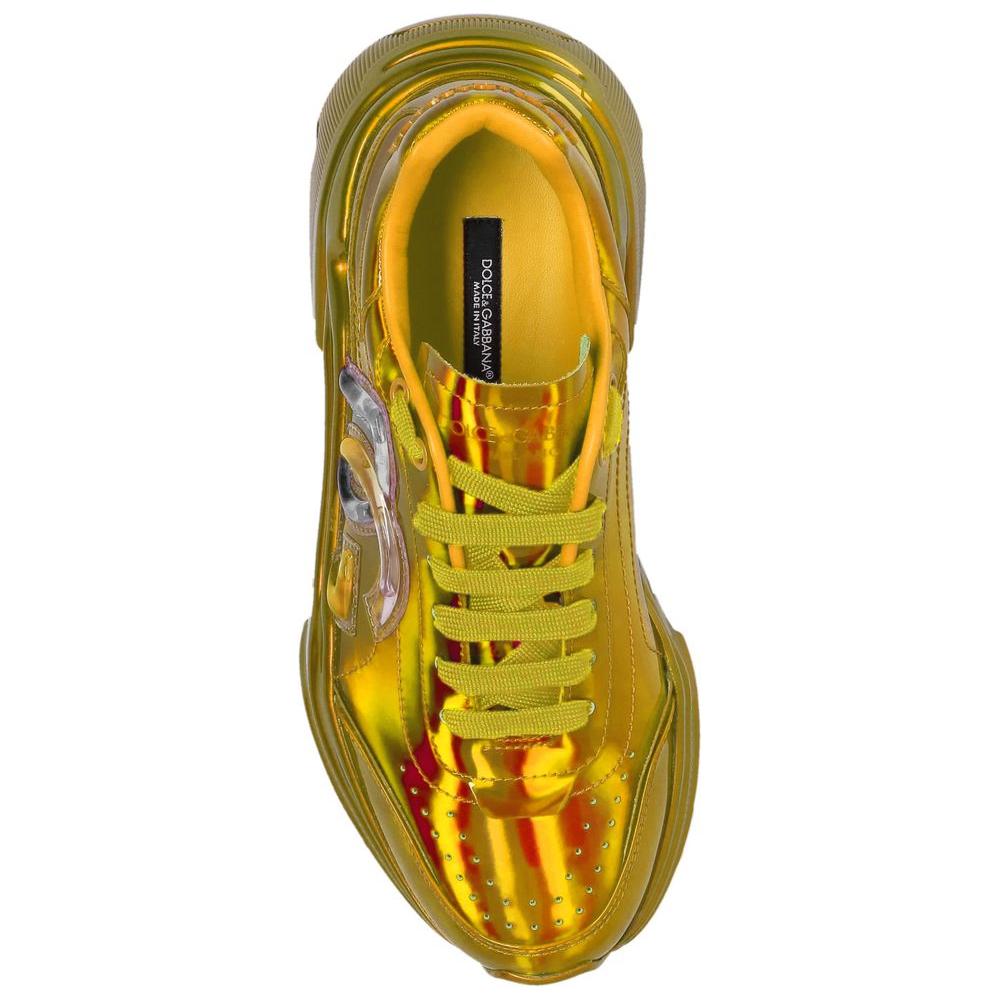 Dolce & Gabbana Neon Yellow High-Top Calfskin Sneakers neon-yellow-high-top-calfskin-sneakers