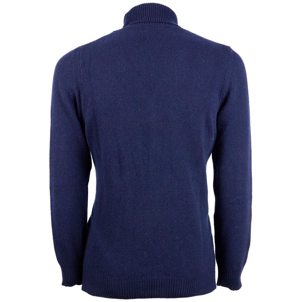 Emilio Romanelli Sophisticated Cashmere Turtleneck Sweater blue-cashmere-sweater-1