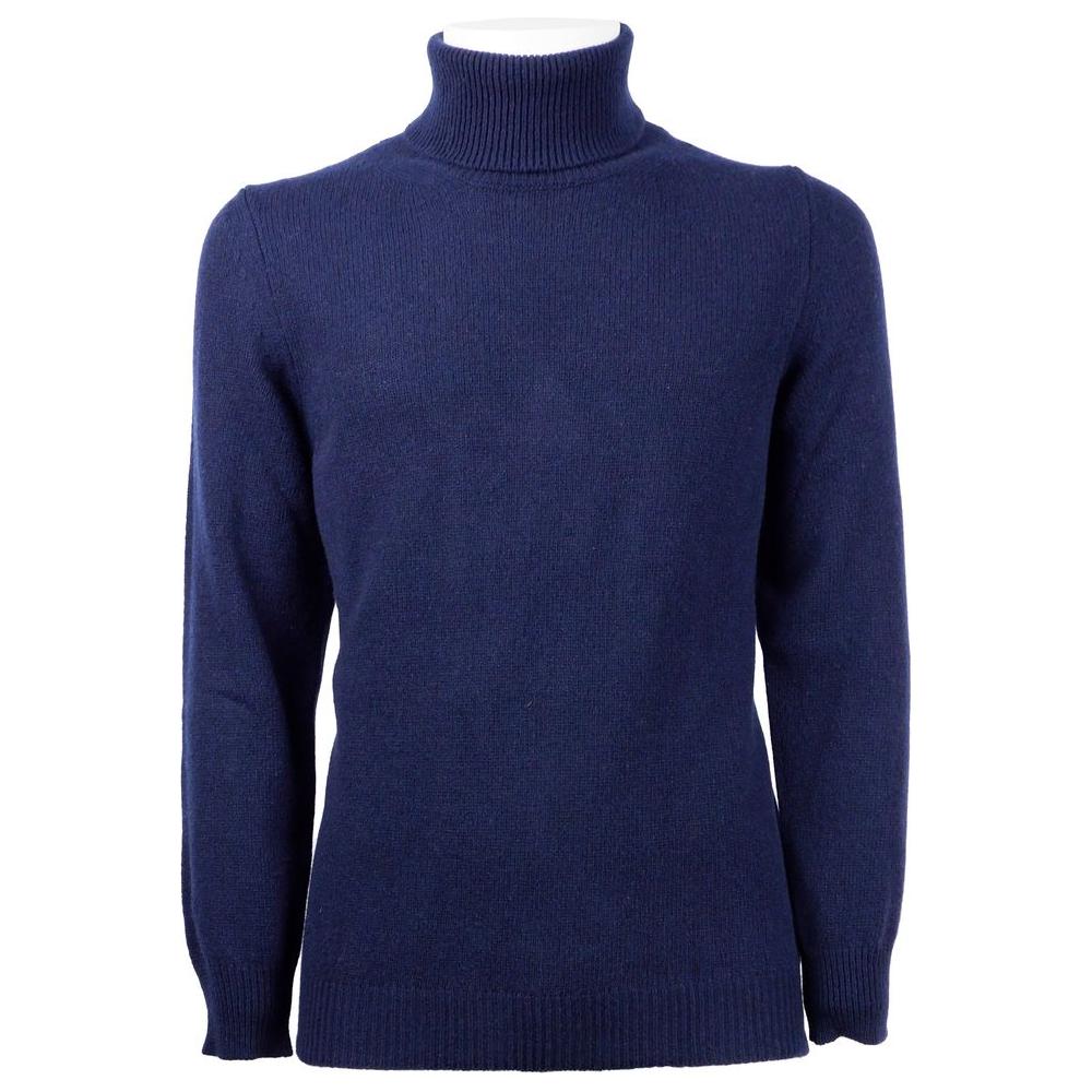 Emilio Romanelli Sophisticated Cashmere Turtleneck Sweater blue-cashmere-sweater-1