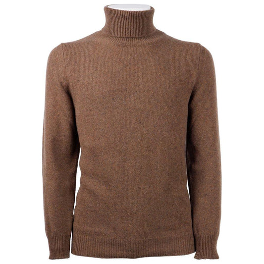Emilio Romanelli Elegant Cashmere Turtleneck Sweater in Brown brown-cashmere-sweater-2