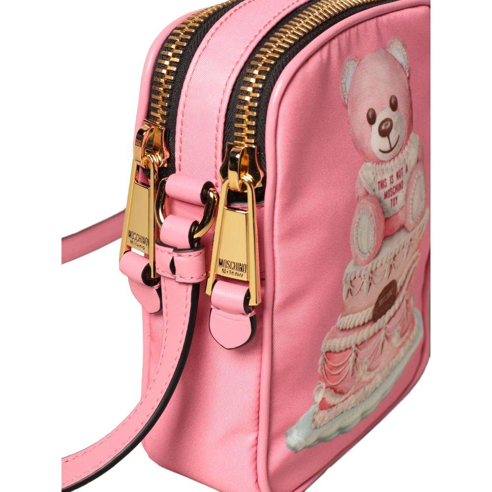 Moschino Couture Pink Nylon Crossbody Bag pink-nylon-crossbody-bag