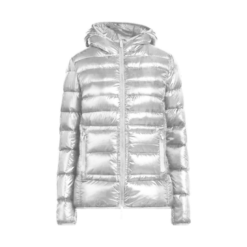 Centogrammi Chic Reversible Short Down Jacket gray-nylon-jackets-coat-3