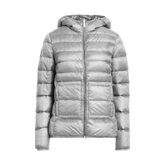 Centogrammi Chic Reversible Short Down Jacket gray-nylon-jackets-coat-3