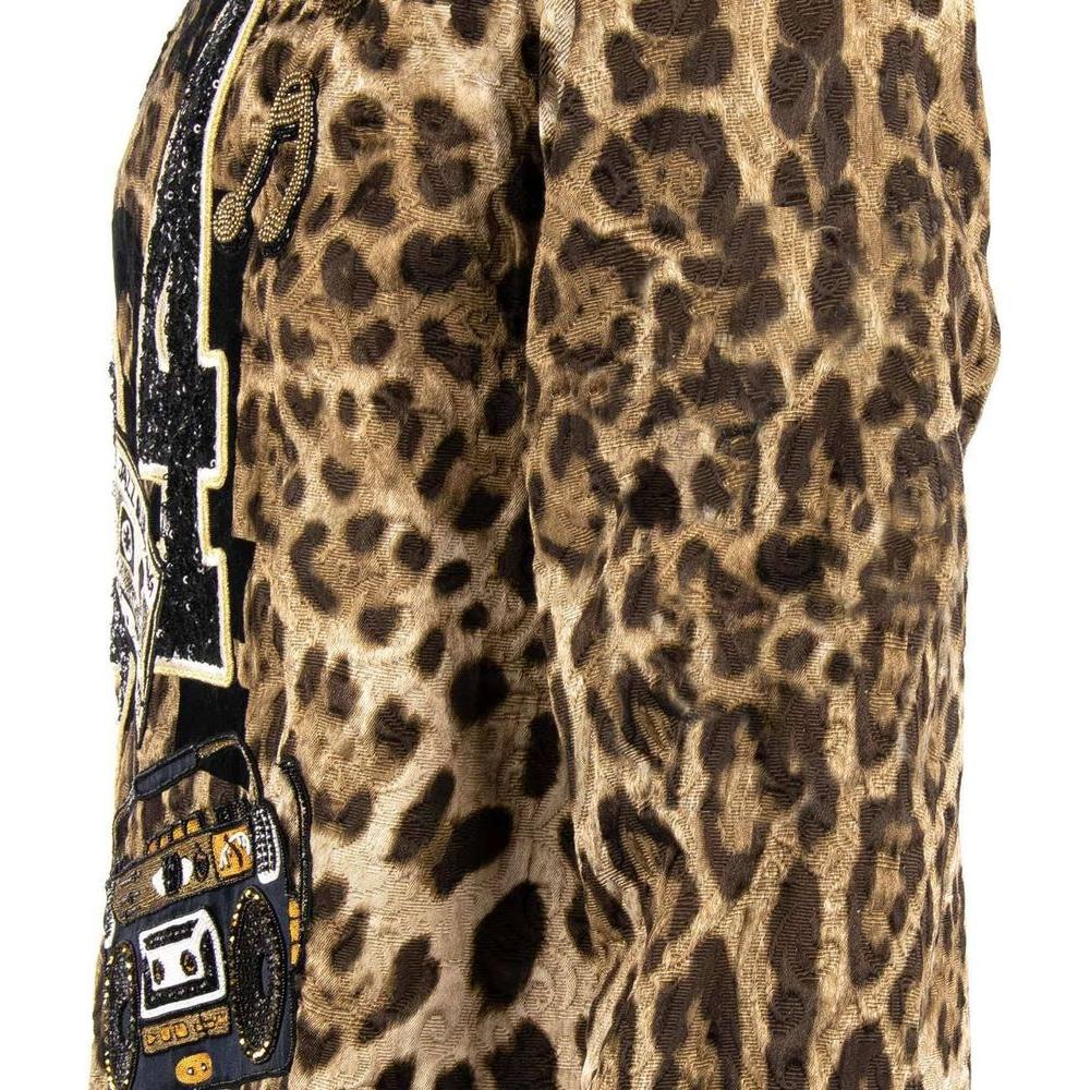 Dolce & Gabbana Embellished Leopard Print Sweatshirt embellished-leopard-print-sweatshirt