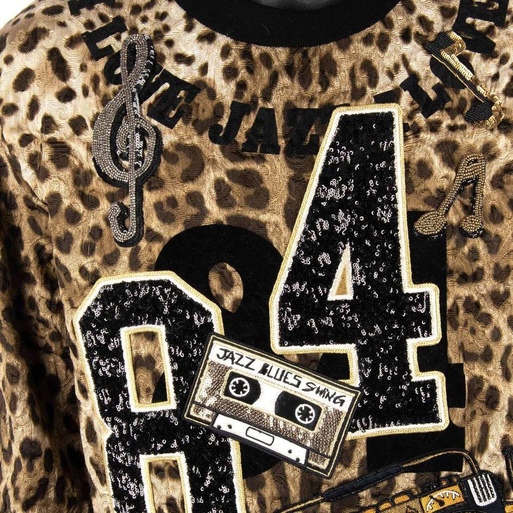 Dolce & Gabbana Embellished Leopard Print Sweatshirt embellished-leopard-print-sweatshirt