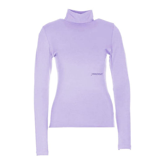 Hinnominate Chic Purple Turtleneck Lightweight Sweater chic-purple-turtleneck-lightweight-sweater