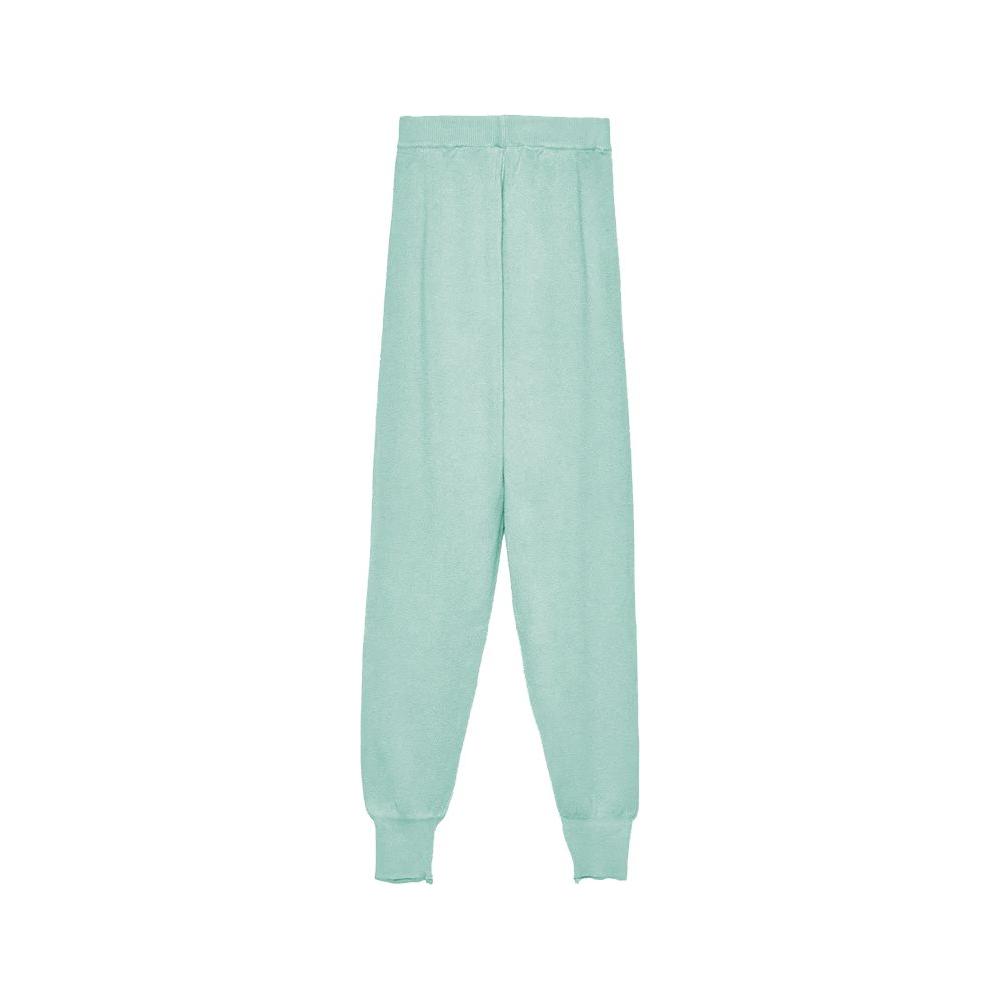 Mint Green Wool Blend Tracksuit Trousers