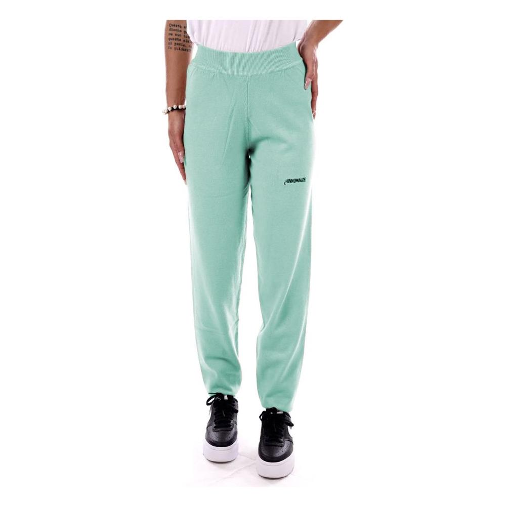 Mint Green Wool Blend Tracksuit Trousers