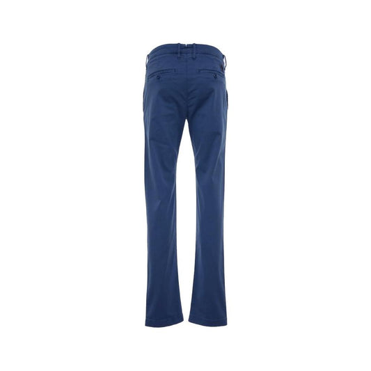 Elegant Slim Fit Chino Trousers in Blue