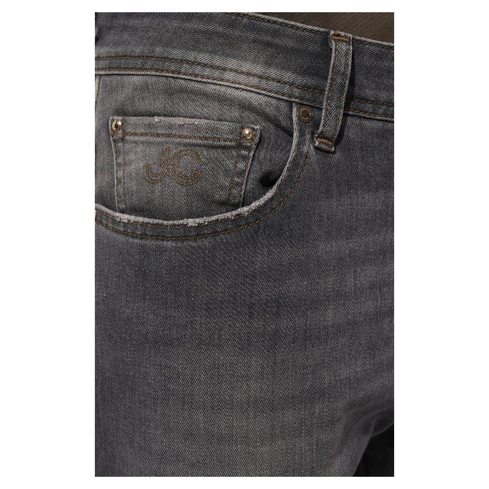 Jacob Cohen Sleek Gray Stretch Cotton Regular Fit Jeans sleek-gray-stretch-cotton-regular-fit-jeans